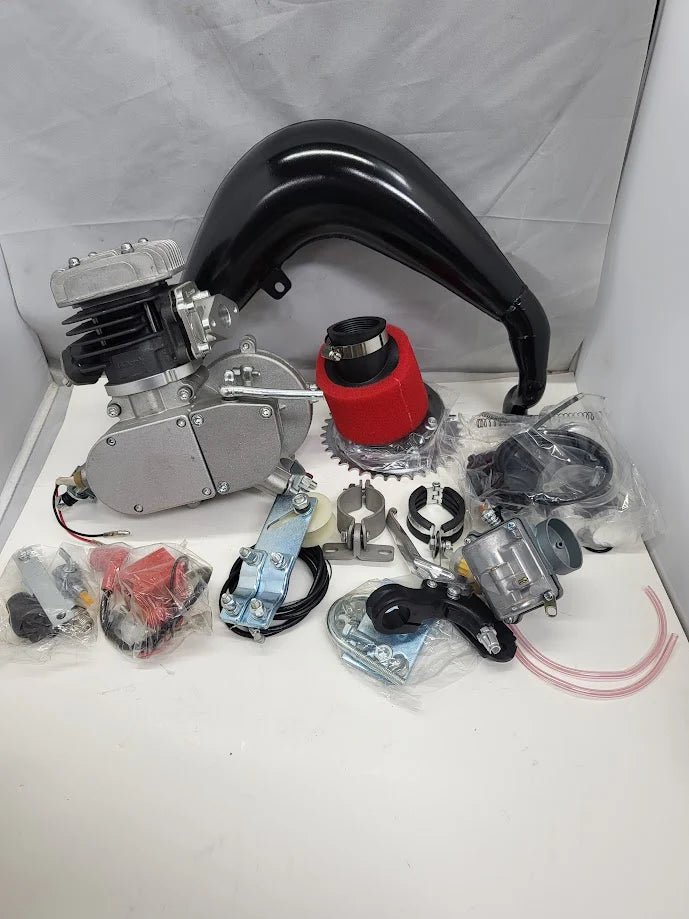 80cc Minarelli Style 6Hp+ Bicycle Motor Kit with MZ 65 Pipe - Motiora