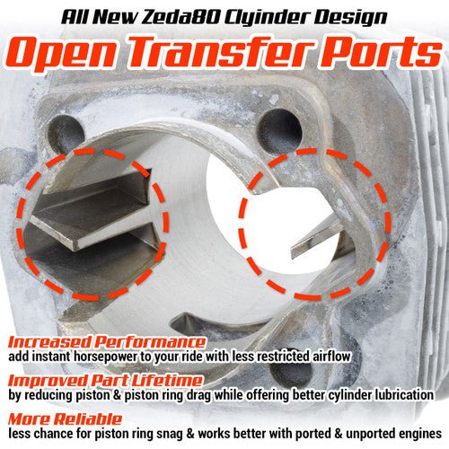 New Zeda 80 Complete 80cc 2 Stroke Motorized Bicycle Engine Kit - Motiora