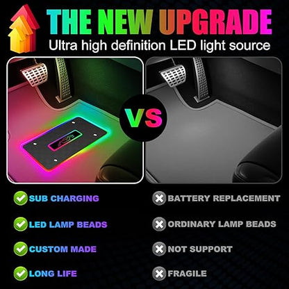 Car LED Lights for Floor Mats, Interior Car LED Strip Lights with App Control