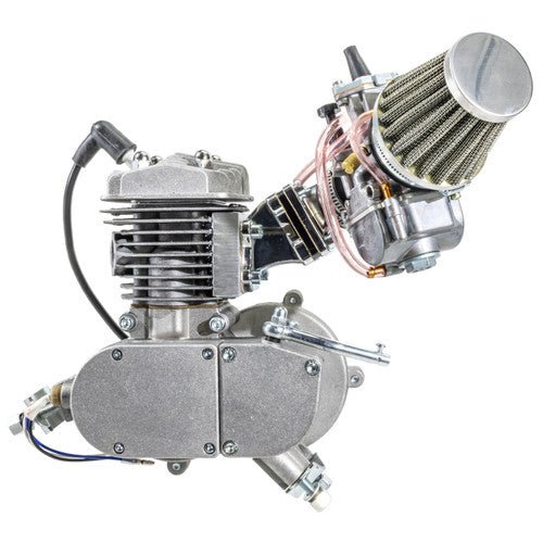Zeda 80 Performance 2 Stroke Bicycle Engine Kit With Dio Reed Valve & OKO Carb - Silver - Motiora